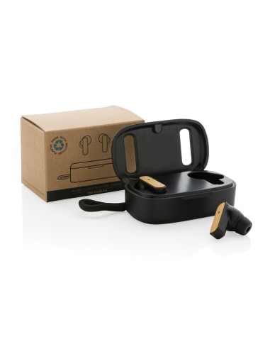 Auricolari TWS in plastica RCS e bambù